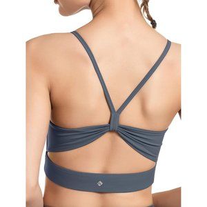 Women  Cute Backless Medium Support Yoga Running Workout  Strappy Sports Bras